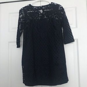 LOFT navy blue laced dress